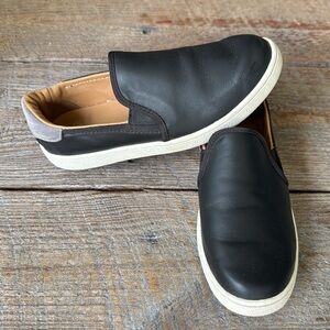 Uggs Black leather slip-ons